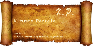 Kurusta Pentele névjegykártya